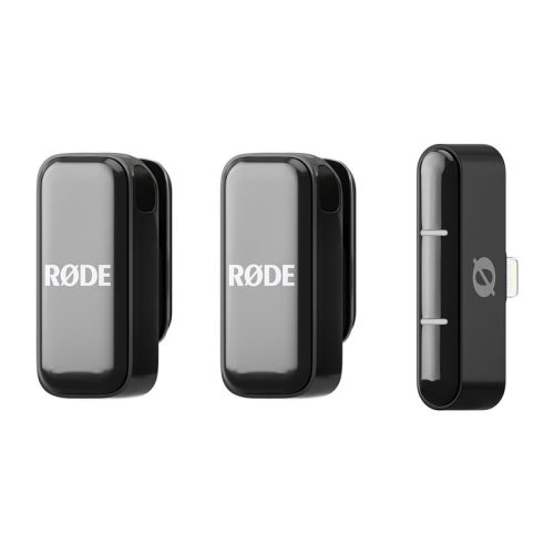 Rode Wireless Micro Ultrakompakt vezeték nélküli mikrofonrendszer Lightning-csatlakozóval (2,4 GHz, fekete)