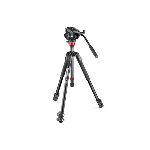 Manfrotto MVH500AH fluid fej lapos alappal & 190X alu video tripod