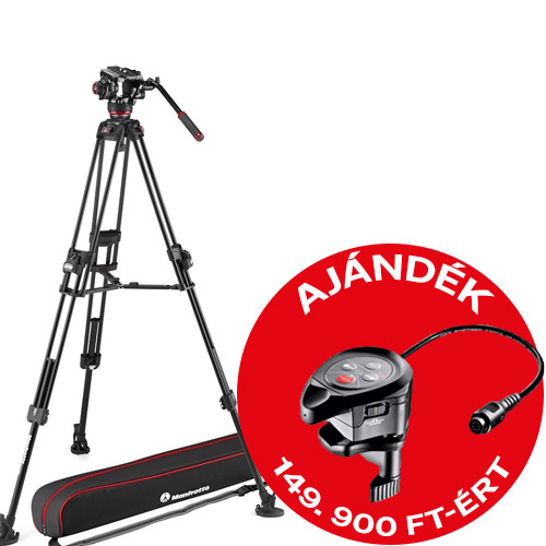 Manfrotto 504x fluid videó fej 645 fast alu ikerlábas állvánnyal