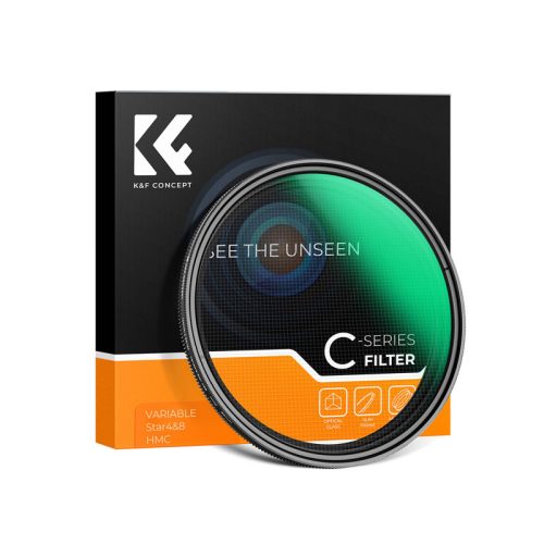 K&F Concept 52mm 4x-8x Variálható csillagszűrő (Green Coated)