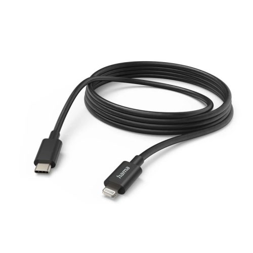 Hama fekete FIC E3 adatkábel Lightning - USB Type-C 3 méter