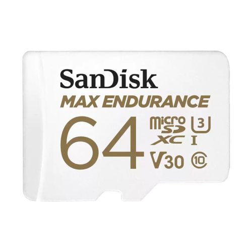 Sandisk 64 GB MicroSDXC Max Endurance 100 MB/S, 40 MB/S V30, A2, C10, U3, memóriakártya