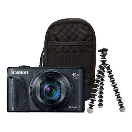 Canon SX740 HS Lite Edition kompakt kamera Travel Kit (Fekete)