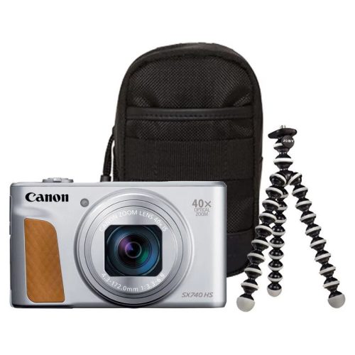 Canon SX740 HS Lite Edition kompakt kamera Travel Kit (Ezüst)