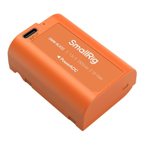 Smallrig 4979 Camera Battery USB-C Rechargeable DMW- BLK22 Orange