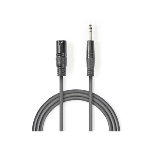 Sweex/Valueline XLR audio kábel 3pin mal-6,35mm male 3m