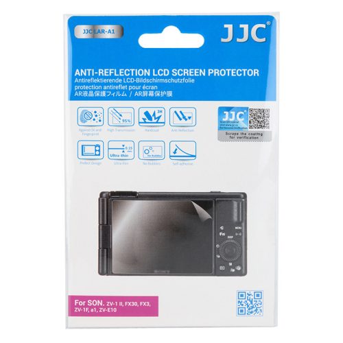 JJC LAR-A1 Anti-Reflection LCD védő, Sony ZV-1 II, FX30, FX3, ZV-1F, a1, ZV-E10, ZV-E10L-hez