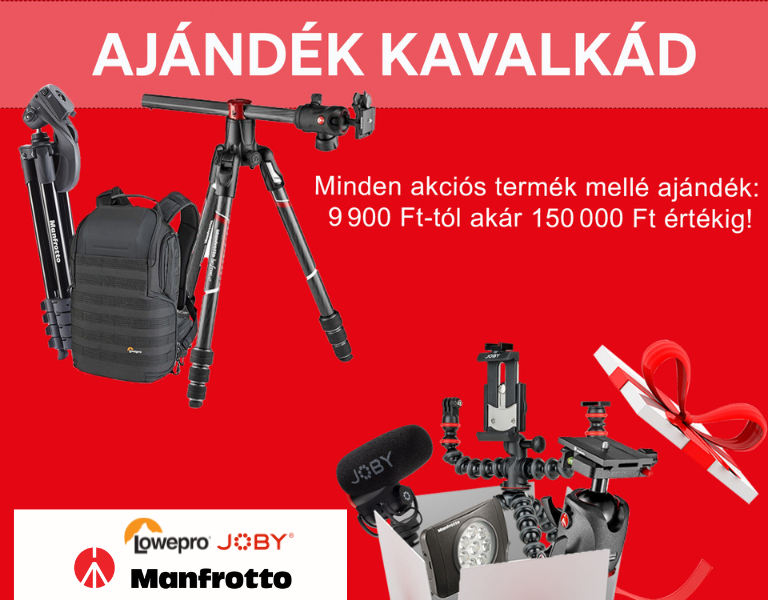 Ajándék Kavalkád a Manfrotto-tól! - Akár 150.000Ft értékben!