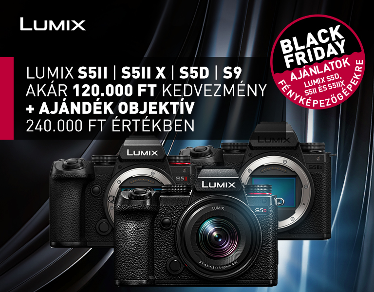 Panasonic Lumix Black Friday: S5 II / S5 X II / S9 / G9 II fényképezőgépekre!  