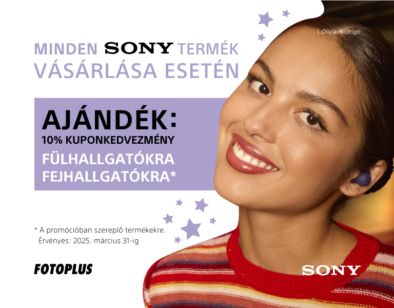 10% kedvezmény Sony audió termékekre minden Sony vásárlásod mellé! 